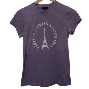 Aritzia Talula “Paris Is Always a Good Idea” Graphic Tee Y2K